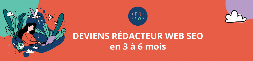 bannière orange pour devenir rédacteur web