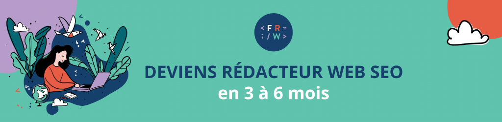 bannière vert pour devenir rédacteur web