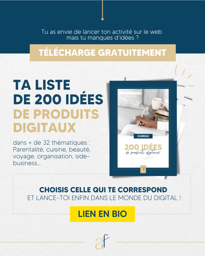 200 idées de produits digitaux à créer et à vendre en ligne
